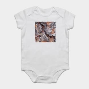 White Fir Tree Trunk Baby Bodysuit